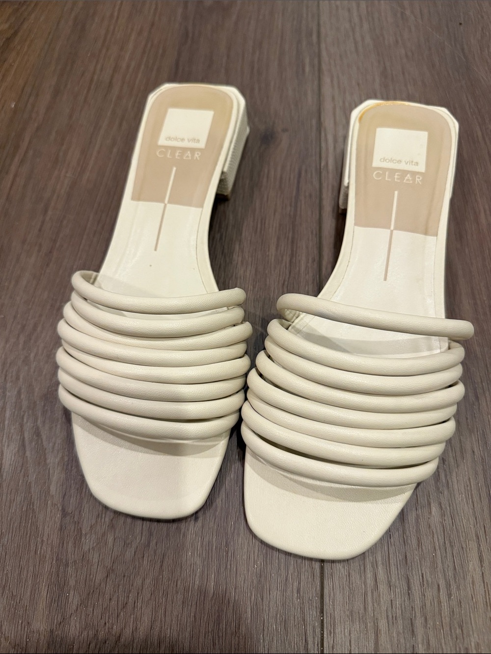 Dolce Vita Cream Multi-Ring Slide Mules